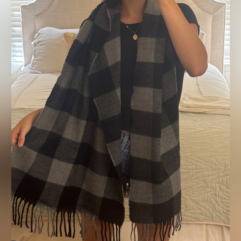 Jack Wills wool blend check scarf